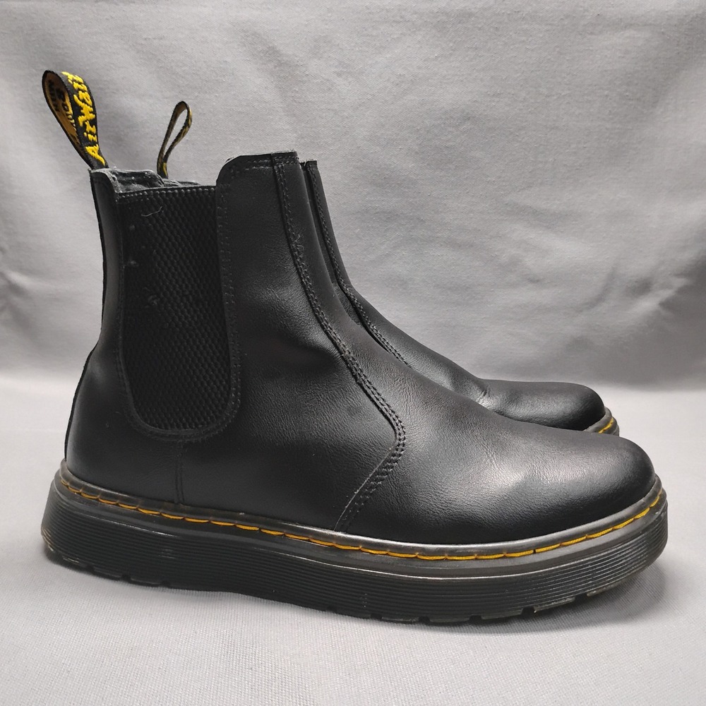 Dr. Martens Dorrian Black Leather Chelsea Boots Womens Size 7 AW004 SH04 W